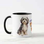 Niedlicher Havanese Hund Sie machen meinen Schwanz Tasse (Links)