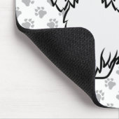 Niedlicher Havanese-Kartoon-Hunde-Illustration Mousepad (Ecke)