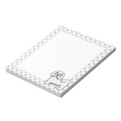 Niedlicher Havanese-Kartoon-Hunde-Illustration Notizblock (Rotiert)