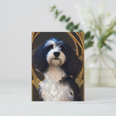 Niedlicher Havanese Welpen-Hund-Postkarte Postkarte (Stehend Vorderseite)