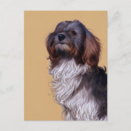 Niedlicher Havanese Welpen-Hund-Postkarte Postkarte