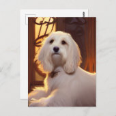 Niedlicher Havanese Welpen-Hund-Postkarte Postkarte (Vorne/Hinten)