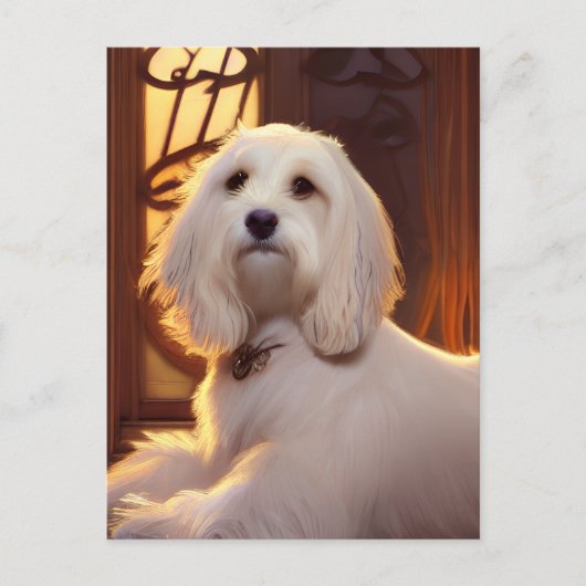 Niedlicher Havanese Welpen-Hund-Postkarte Postkarte (Vorderseite)