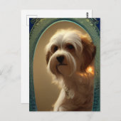 Niedlicher Havanese Welpen-Hund-Postkarte Postkarte (Vorne/Hinten)