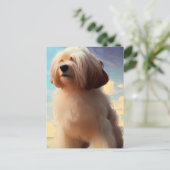 Niedlicher Havanese Welpen-Hund-Postkarte Postkarte (Stehend Vorderseite)