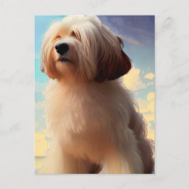Niedlicher Havanese Welpen-Hund-Postkarte Postkarte