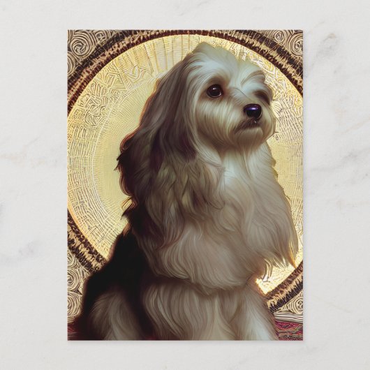 Niedlicher Havanese Welpen-Hund-Postkarte Postkarte (Vorderseite)