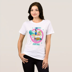 Niedlicher Hawaii-Surfsteg Tri-Blend Shirt