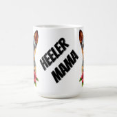 Niedlicher Heeler Welpe mit Schmetterling und Blum Kaffeetasse (Mittel)