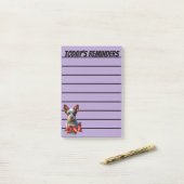 Niedlicher Heeler Welpe mit Schmetterling und Blum Post-it Klebezettel (Auf Schreibtisch)