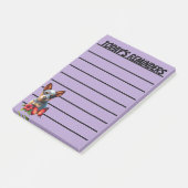 Niedlicher Heeler Welpe mit Schmetterling und Blum Post-it Klebezettel (angewinkelt)