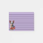 Niedlicher Heeler Welpe mit Schmetterling und Blum Post-it Klebezettel (Vorderseite)