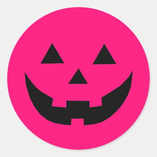 Niedlicher, heiß rosa Kürbis Brustkrebs Runder Aufkleber (Vorderseite)