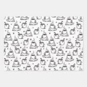 Niedlicher heißer Kaffee Nahtloses Muster Geschenkpapier Set (Vorderseite 3)
