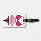 Niedlicher heißes Rosa-Bikini-Girly Damen Gepäckanhänger (Vorderseite horizontal)