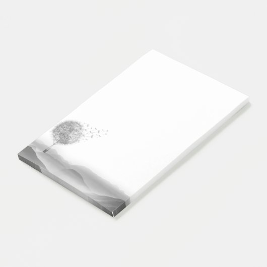 Niedlicher Heißluft-Ballon-Löwenzahn-Samen-Schlag Post-it Klebezettel (angewinkelt)