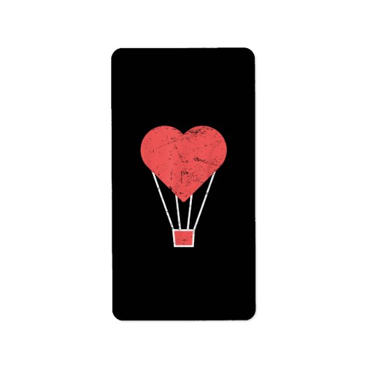 Niedlicher Heißluftballon Adressaufkleber (Vorne)