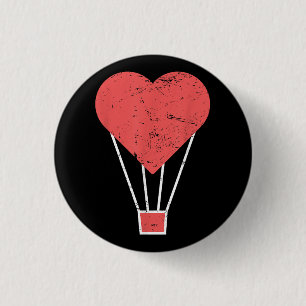 Niedlicher Heißluftballon Button