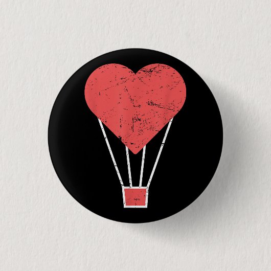 Niedlicher Heißluftballon Button (Vorderseite)