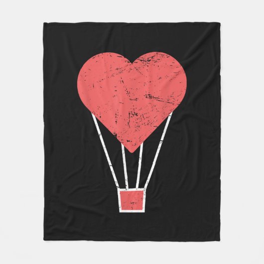 Niedlicher Heißluftballon Fleecedecke (Vorderseite)