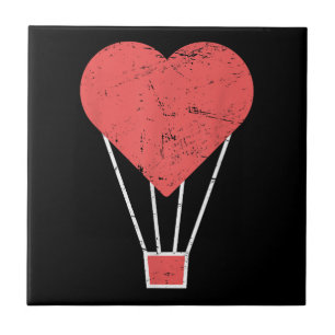 Niedlicher Heißluftballon Fliese