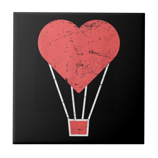 Niedlicher Heißluftballon Fliese (Vorderseite)