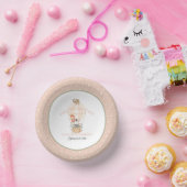 Niedlicher Heißluftballon Giraffe Zebra 1. Geburts Pappteller (Party)