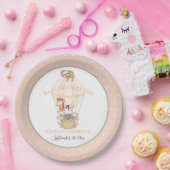 Niedlicher Heißluftballon Giraffe Zebra Vielen Dan Pappteller (Party)