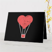 Niedlicher Heißluftballon Karte (Gelbe Blume)