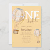 Niedlicher Heißluftballon Kindergeburtstag Einladu Einladung (Vorderseite)