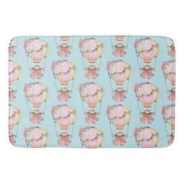 Niedlicher Heißluftballon mit Bärenfarben-Muster Badematte