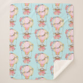 Niedlicher Heißluftballon mit Bärenfarben-Muster Sherpadecke (Vorderseite)