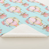 Niedlicher Heißluftballon mit Bärenfarben-Muster Sherpadecke (3/4)