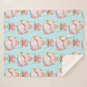 Niedlicher Heißluftballon mit Bärenfarben-Muster Sherpadecke (Vorderseite (Horizontal))