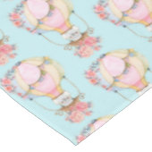 Niedlicher Heißluftballon mit Bärenfarben-Muster Tischdecke (Schrägansicht)