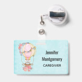 Niedlicher Heißluftballon mit Bärenwasser Ausweis (Rückseite mit Ausziehbar)