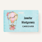 Niedlicher Heißluftballon mit Bärenwasser Ausweis (Rückseite)