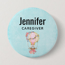 Niedlicher Heißluftballon mit Bärenwasser Button