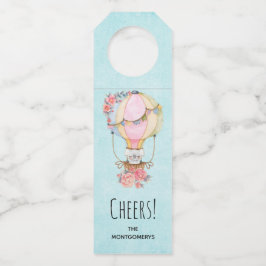 Niedlicher Heißluftballon mit Bärenwasser Flaschenanhänger