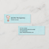 Niedlicher Heißluftballon mit Bärenwasser Mini Visitenkarte (Vorne/Hinten)