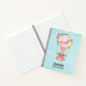 Niedlicher Heißluftballon mit Bärenwasser Notizblock (Innenseite)