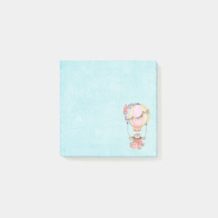 Niedlicher Heißluftballon mit Bärenwasser Post-it Klebezettel