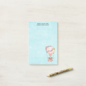 Niedlicher Heißluftballon mit Bärenwasser Post-it Klebezettel (Auf Schreibtisch)