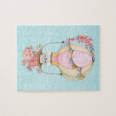 Niedlicher Heißluftballon mit Bärenwasser  Puzzle (Horizontal)