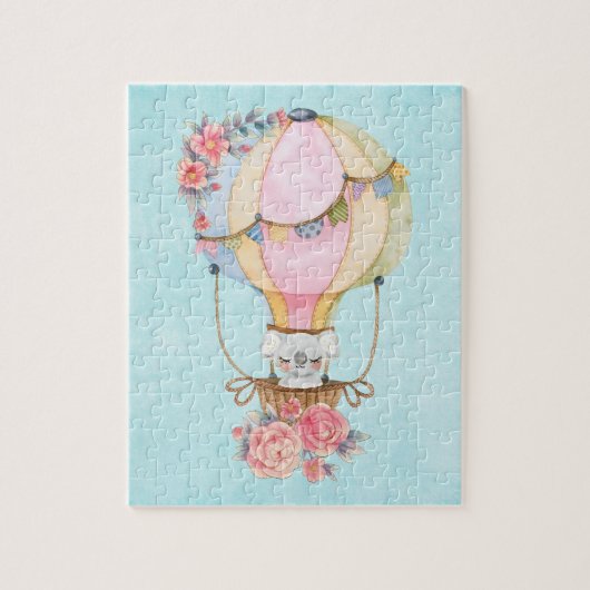 Niedlicher Heißluftballon mit Bärenwasser  Puzzle (Vertikal)