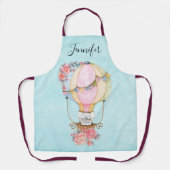 Niedlicher Heißluftballon mit Bärenwasser Schürze (Vorderseite)