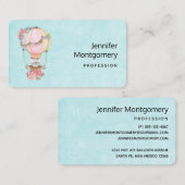 Niedlicher Heißluftballon mit Bärenwasser Visitenkarte (Vorne/Hinten)