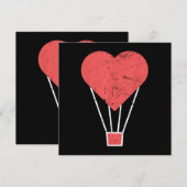 Niedlicher Heißluftballon Save The Date (Vorne/Hinten)