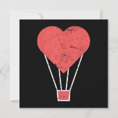 Niedlicher Heißluftballon Save The Date (Rückseite)