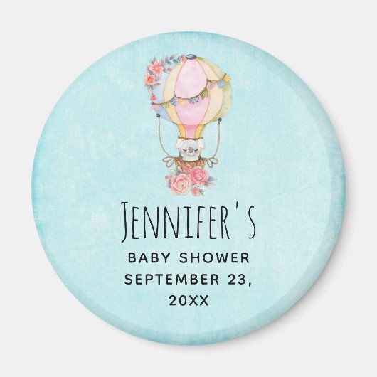 Niedlicher Heißluftballon Save the Date Wasserfarb Magnet (Vorne)